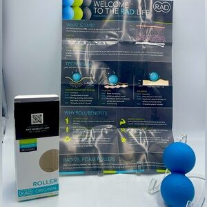 RAD: Silicone Peanut Roller Massage Tool for Neck Back & Feet with 18 Step Guide